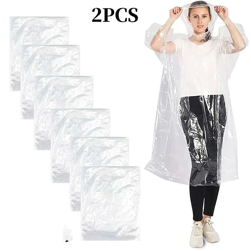 Disposable Waterproof Raincoat Outdoor Hiking Mountain Travel Emergency Transparent Portable Adult Poncho Rain