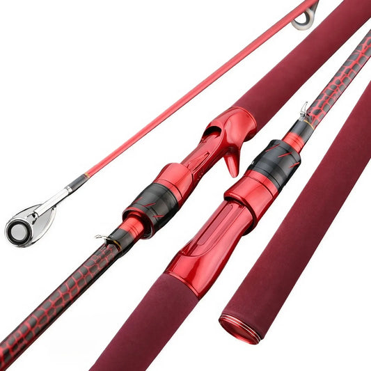 180cm Carbon Fiber Fly Fishing Rod Red EVA Grip Ceramic Guides Ultralight