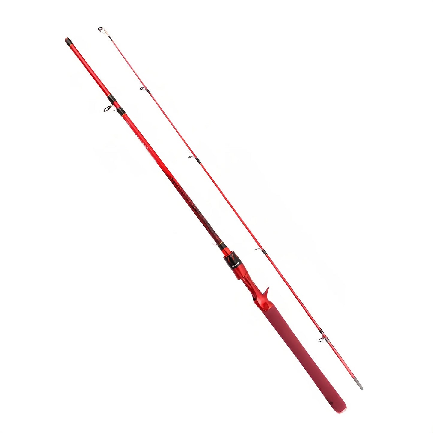 180cm Carbon Fiber Fly Fishing Rod Red EVA Grip Ceramic Guides Ultralight