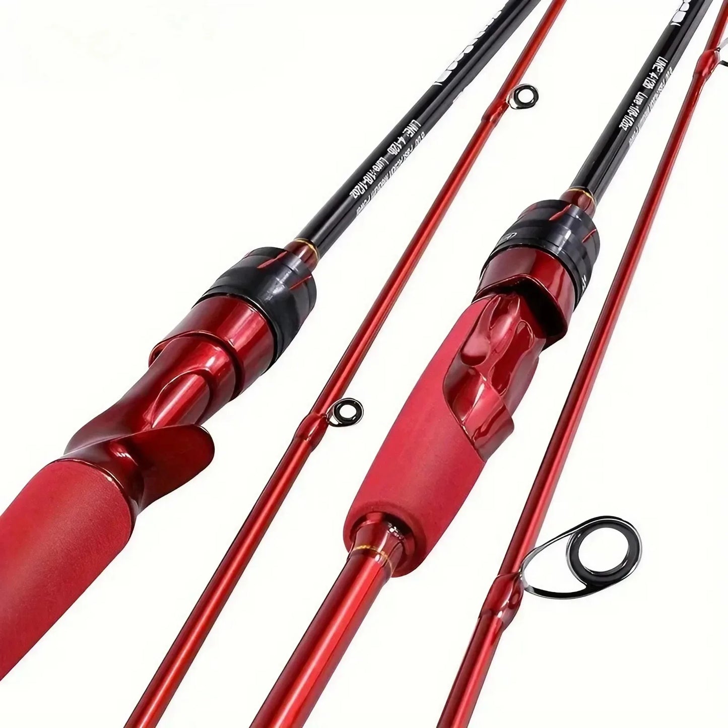 180cm Carbon Fiber Fly Fishing Rod Red EVA Grip Ceramic Guides Ultralight