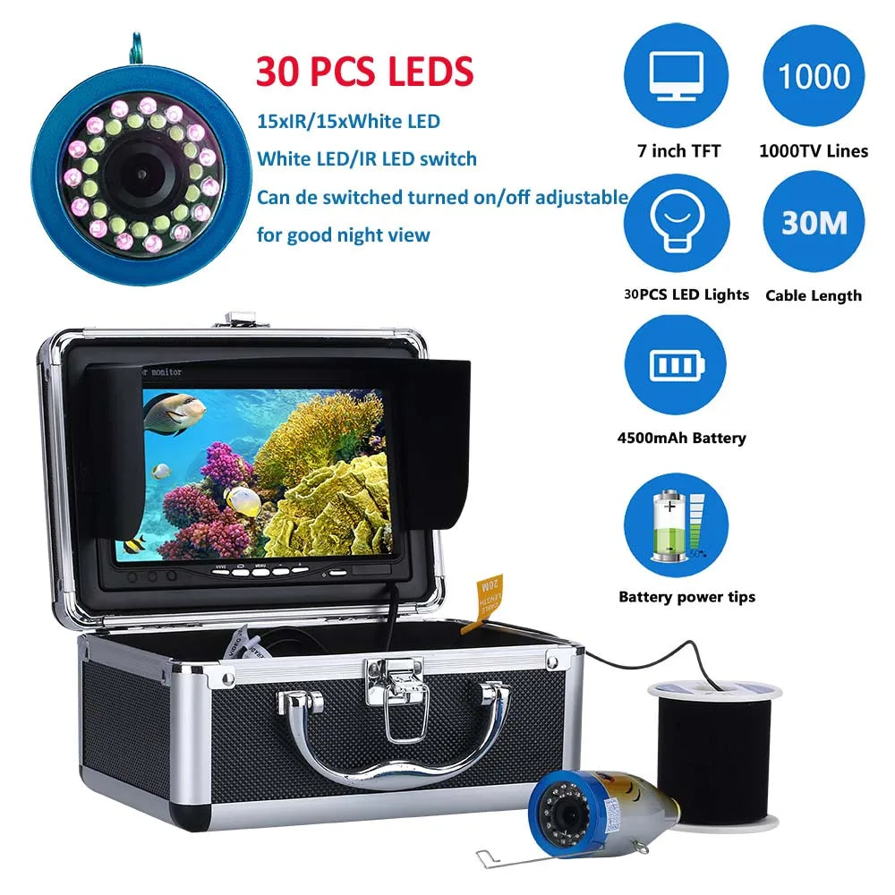 You will love MAOTEWANG's rugged 7‑inch underwater fishing camera that blends crystal-clear viewing with a versatile LED setup, multi-length cables, long-running power, and a sturdy aluminum alloy chassis designed for ice, sea, and river adventures,