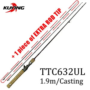 Experience elite casting versatility with KUYING TETON, a fast‑action rod that blends featherweight comfort, precise sensitivity, and durable performance for all‑day fishing in freshwater and beyond.