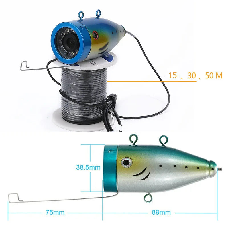 MountainOne 9 Inch Underwater Fishing Camera 15M Cable 1000TVL LEDs Infrared