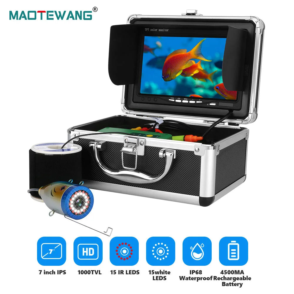 You will love MAOTEWANG's rugged 7‑inch underwater fishing camera that blends crystal-clear viewing with a versatile LED setup, multi-length cables, long-running power, and a sturdy aluminum alloy chassis designed for ice, sea, and river adventures,