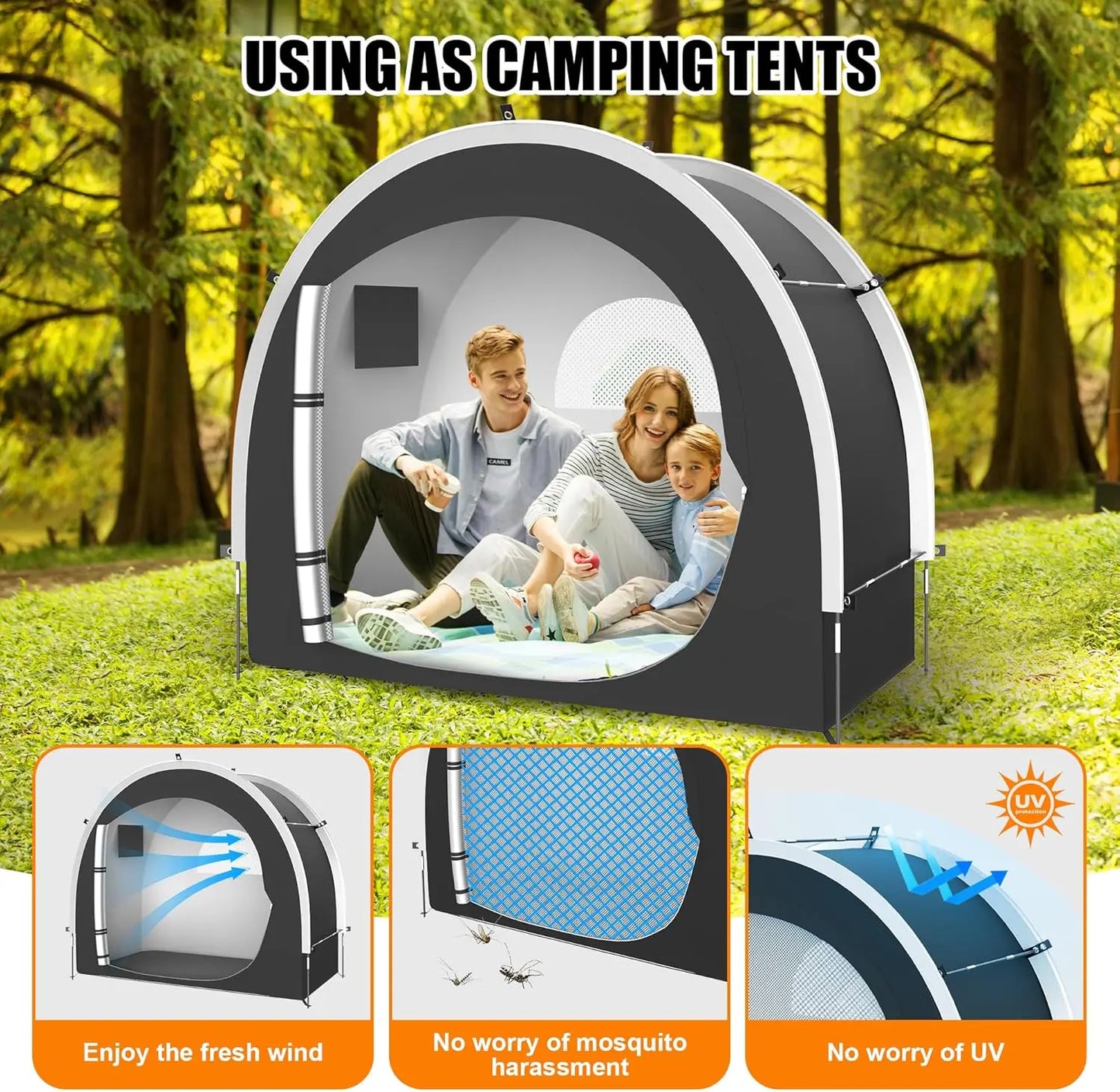 Large Waterproof Storage Tent for Bikes, Motorcycles, and Outdoor Gear - 39.4 Inch Wide Shelter