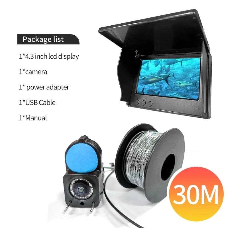 GUANMOU presents a Portable Underwater Fishing Camera that unlocks crystal clarity beneath the surface for you, with a bright 4.3-inch LCD, reliable infrared night vision, and a rugged, ready-for-any-water design.