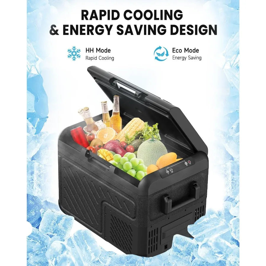 Car Refrigerator 40Liter 42qt RV Refrige with 12/24V DC 110-240V AC Portable Freezer Electric Compressor Cooler For Car RV Camp