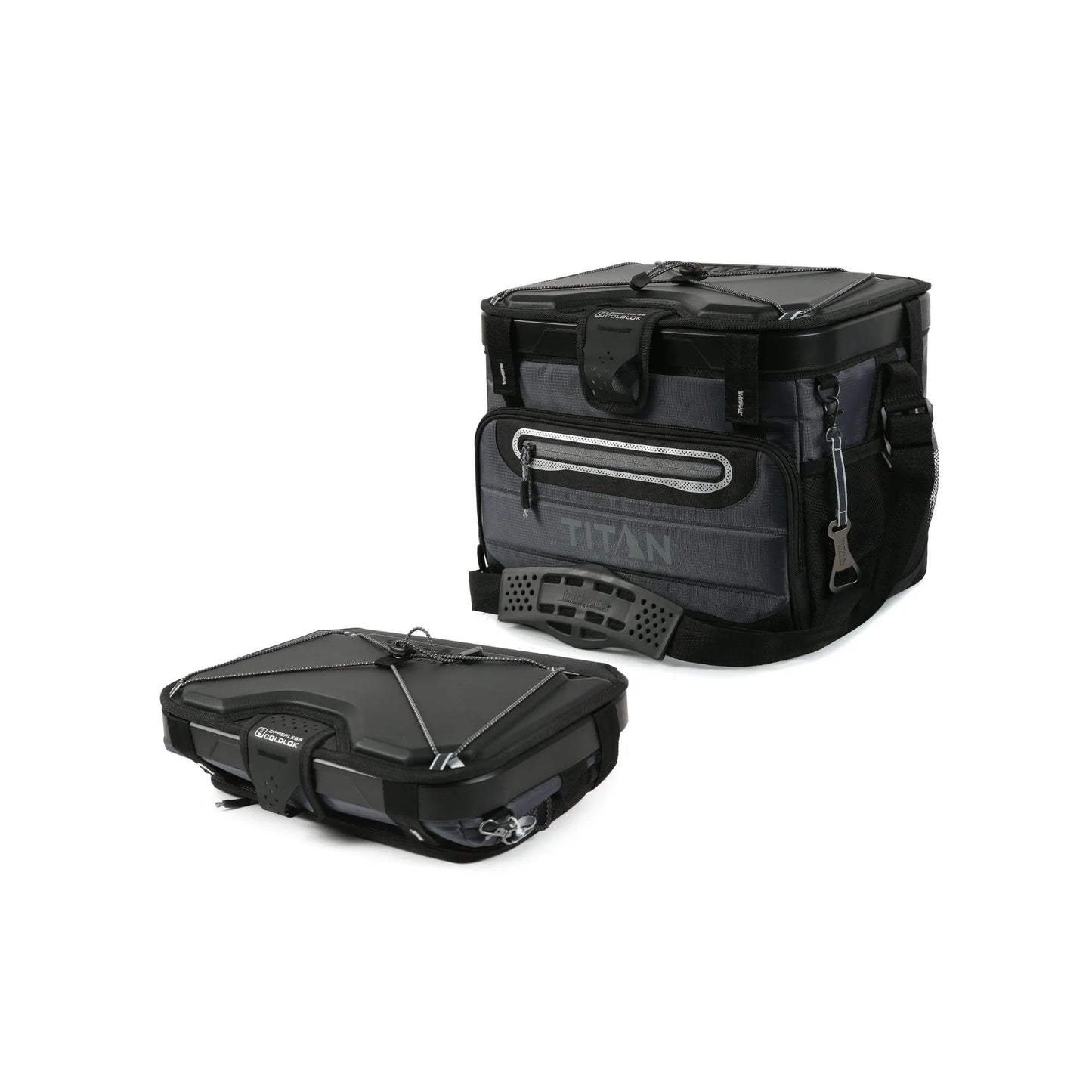 Collapsible Zipperless Soft Cooler, Black,Holds 40 cans/27 quarts