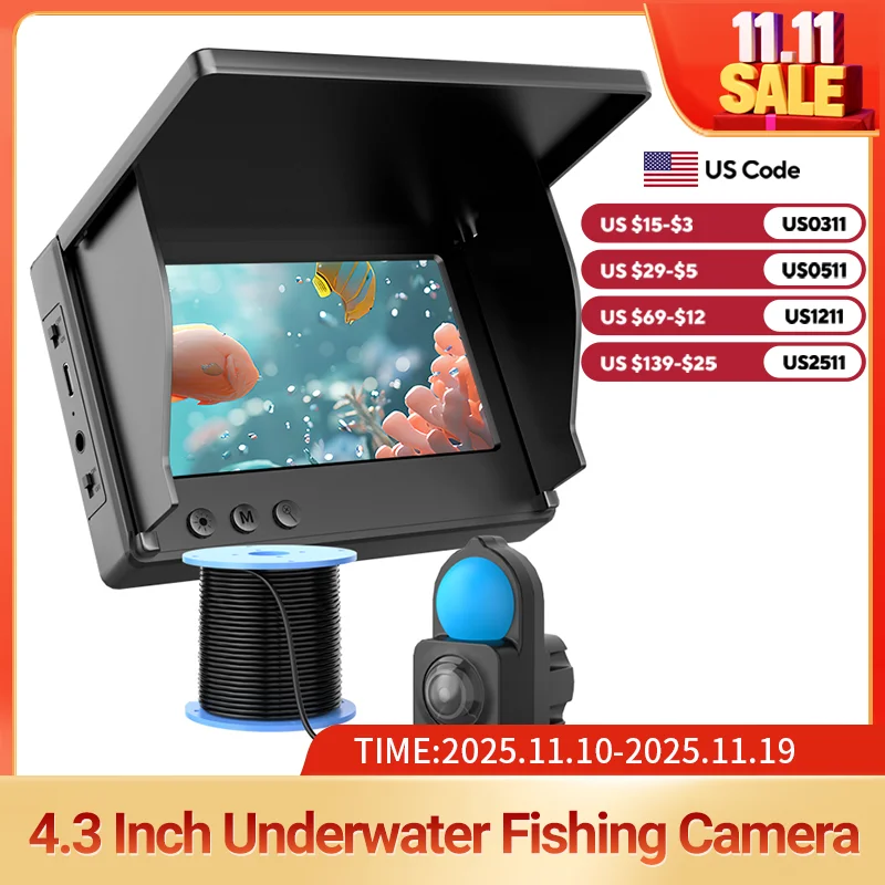 GUANMOU presents a Portable Underwater Fishing Camera that unlocks crystal clarity beneath the surface for you, with a bright 4.3-inch LCD, reliable infrared night vision, and a rugged, ready-for-any-water design.