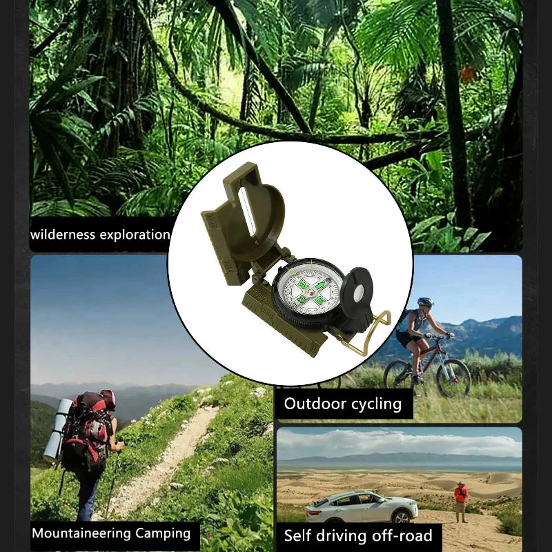 Waterproof High Precision Compass Outdoor Gadget Sports Hiking Mountain Climbing Professional Military Compass Portable Compass