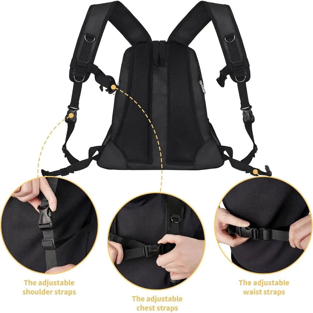 Pet Dog Carrier Backpack Small Dog Front Backpack Ventilated Mesh Dog Travel Back Pack with Safety Belt for Travel Hiking Cyclin