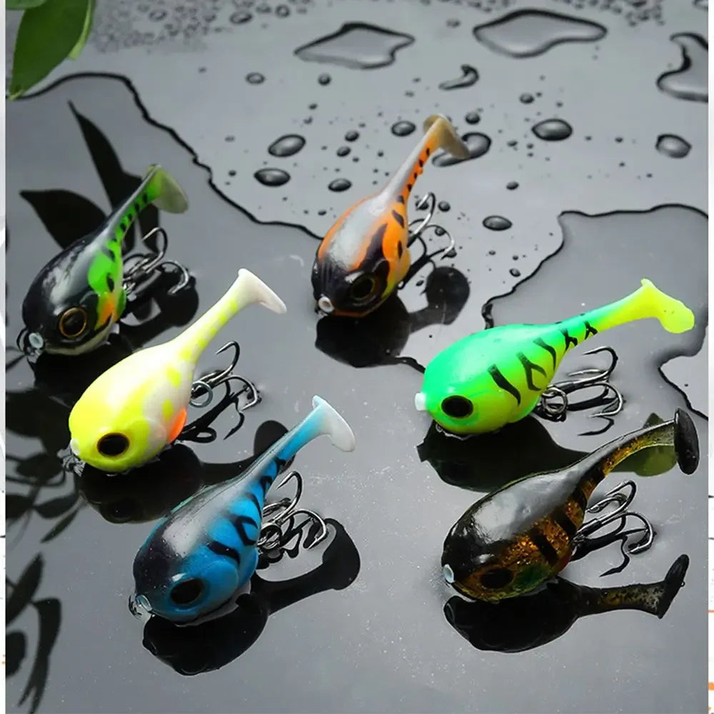 Deraball Soft Lure Balloonfish 60mm 9.7g Silicone Bait With Hook For All Fish