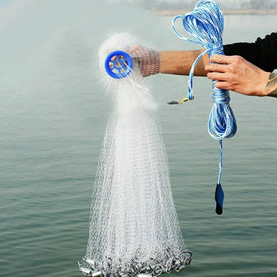 Hign-concerned 8ft Radius Cast Net With Chain Sinker BM Spread