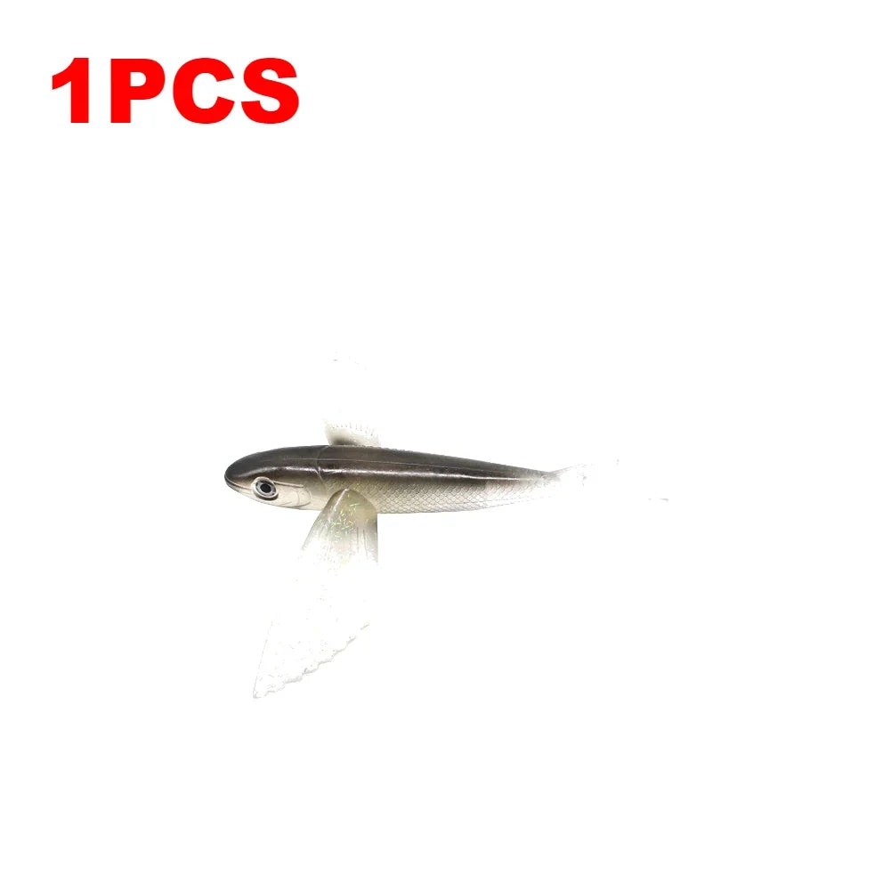 1-10PCS Fishing Lure Bait Sea Fishing Big Flying Fish Soft Bait Tuna Lures Pink Trolling Bird Shaped Teaser For Fishing Tackle