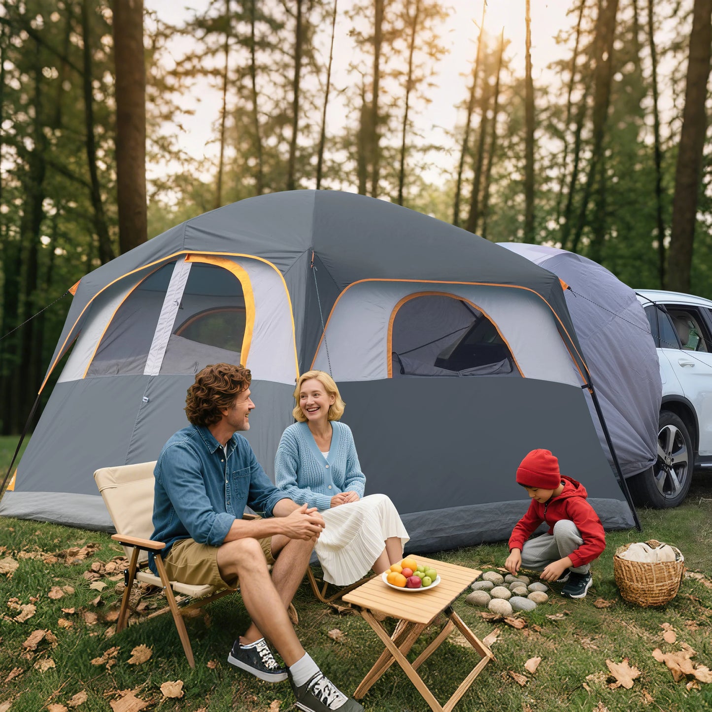 UNP SUV Tent for Camping, 6 Person Car Camping Tent, SUV Tailgate Tent for Outdoor
