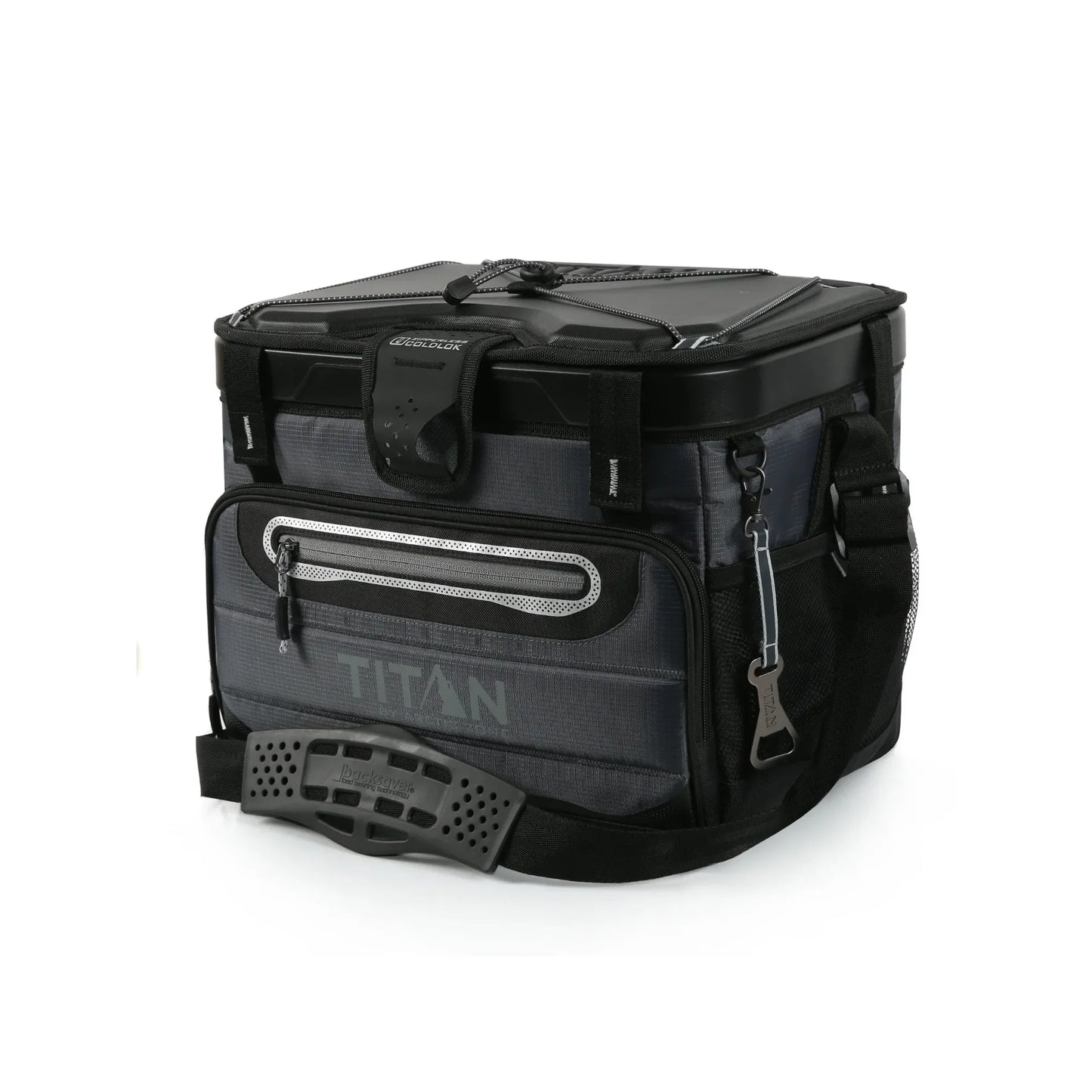 Collapsible Zipperless Soft Cooler, Black,Holds 40 cans/27 quarts