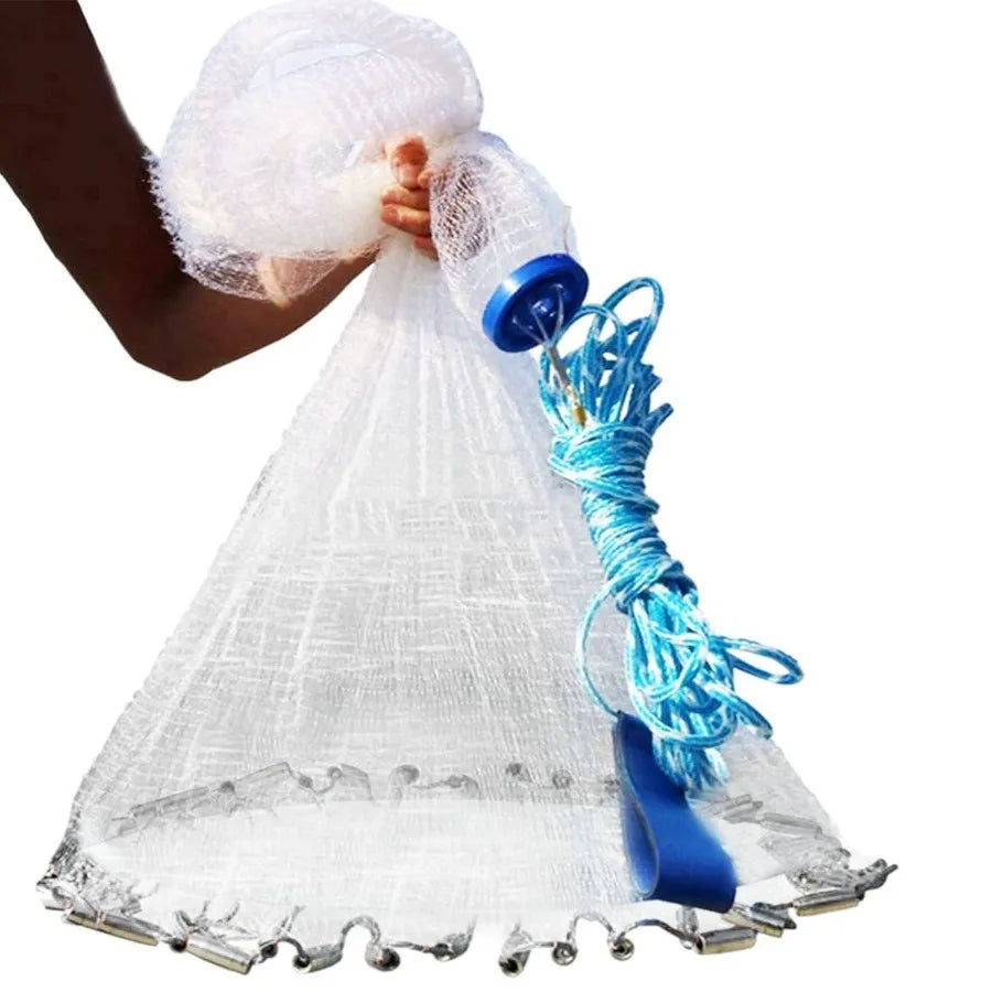 Hign-concerned 8ft Radius Cast Net With Chain Sinker BM Spread