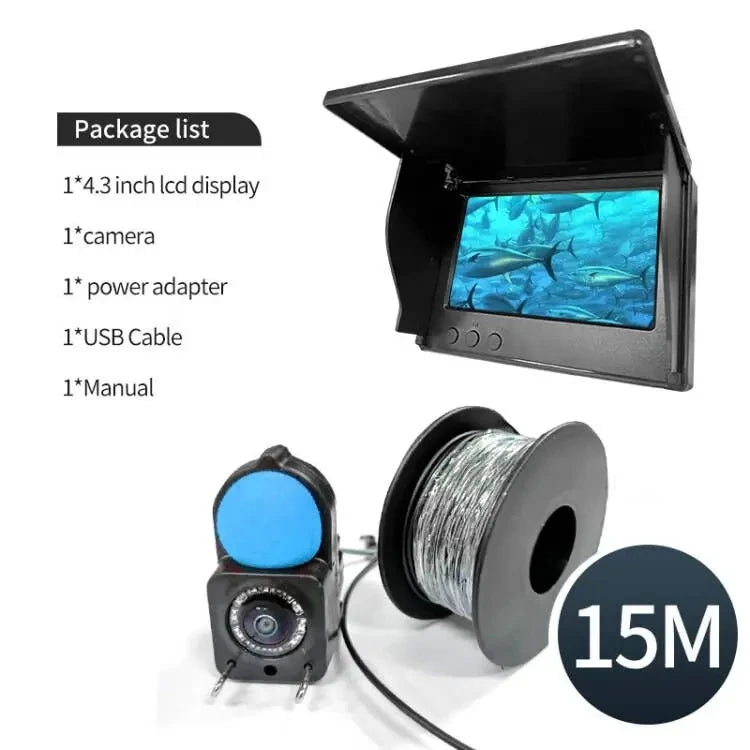 GUANMOU presents a Portable Underwater Fishing Camera that unlocks crystal clarity beneath the surface for you, with a bright 4.3-inch LCD, reliable infrared night vision, and a rugged, ready-for-any-water design.