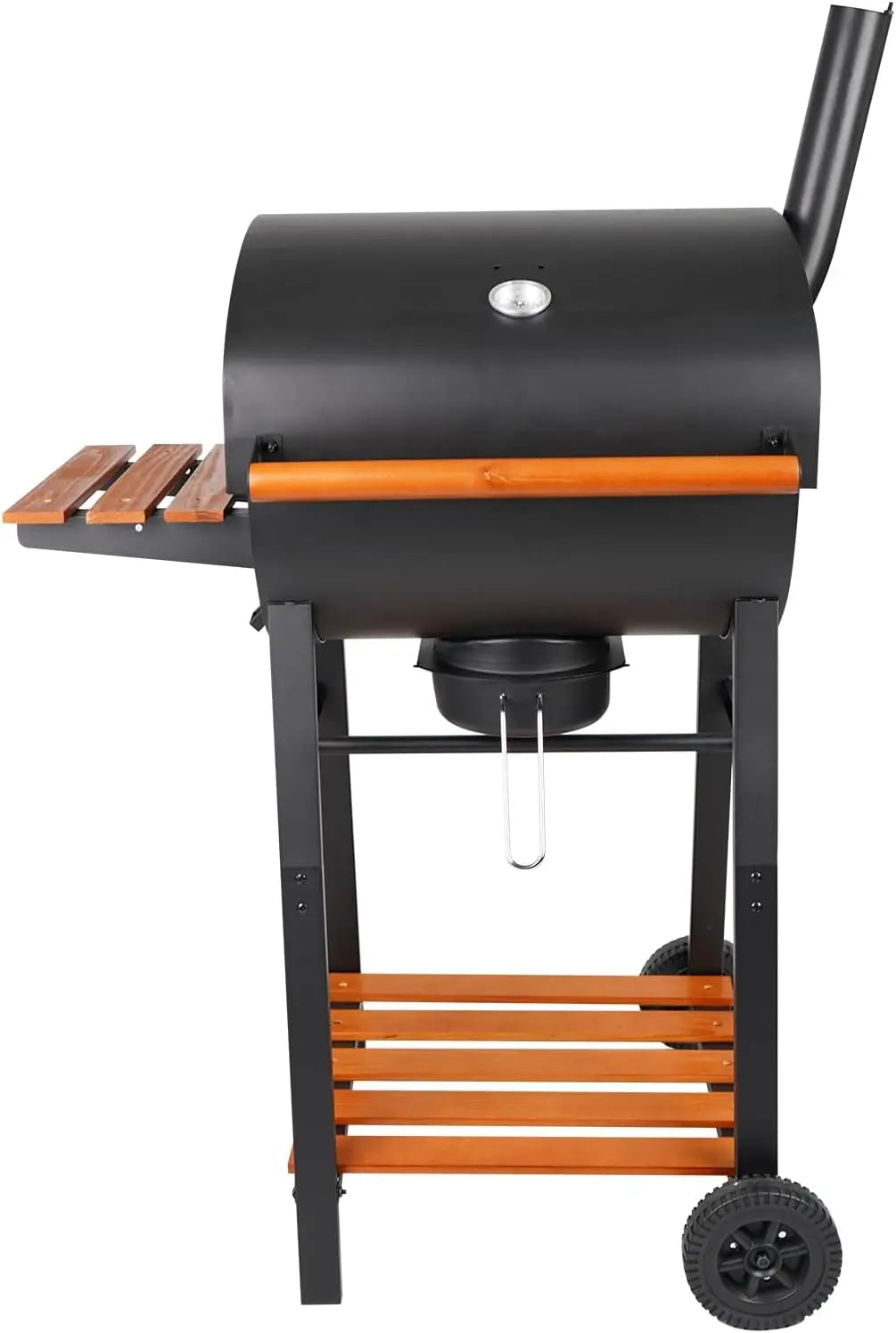 Charcoal Grill Barrel: Charcoal Grill with Rack - Outdoor BBQ Grill for Camping, Picnic, Courtyard, Party (Large)