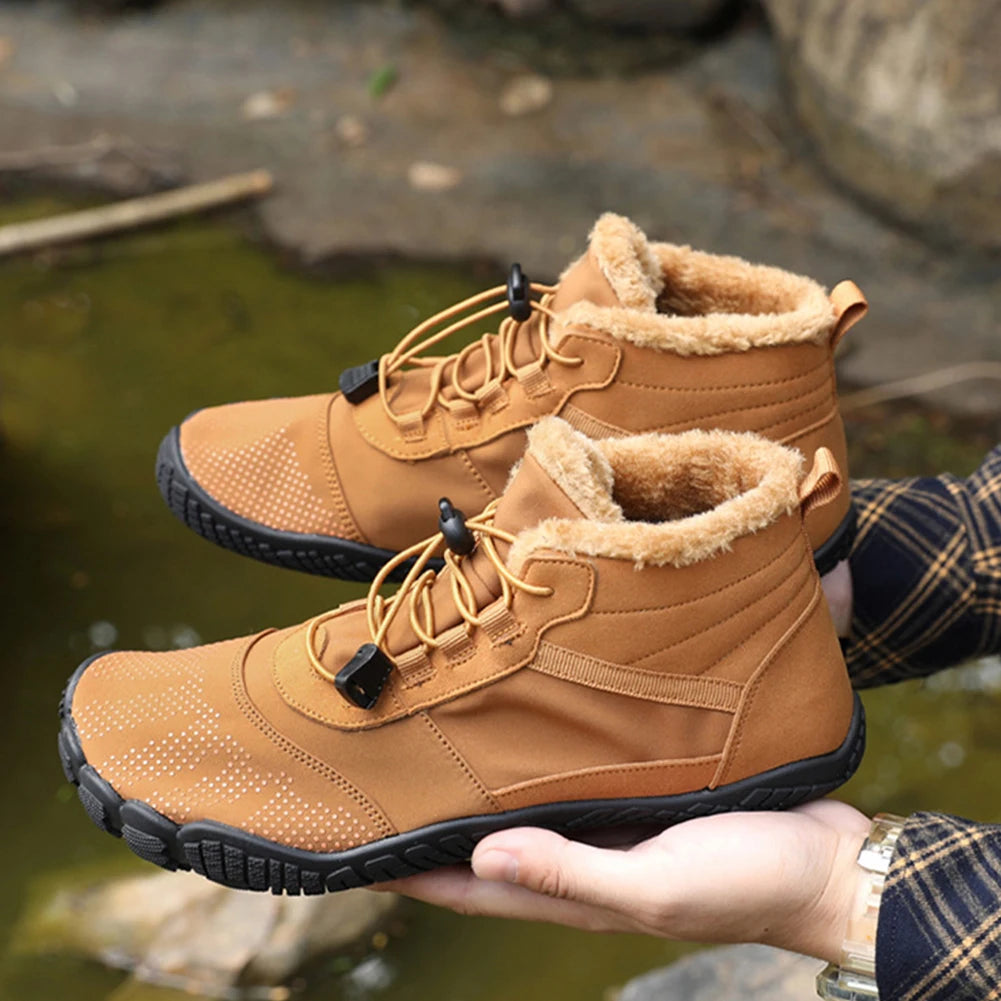 Women Men Winter Booties Warm Outdoor Work Shoes Anti-Slip Male Snow Boots Ankle Shoes for Trekking Climbing Working