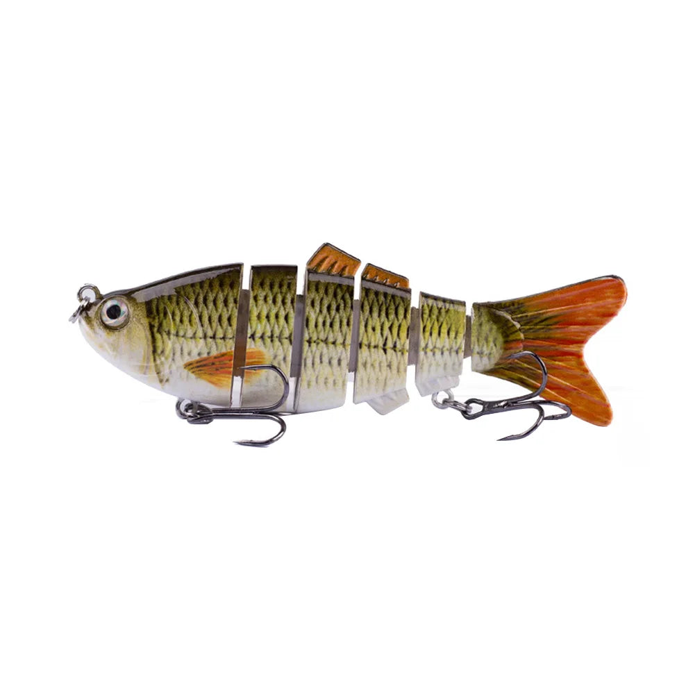 Robotic Fishing Lure 10cm With Treble Hooks 3D Eyes Bionic Swimming Bait
