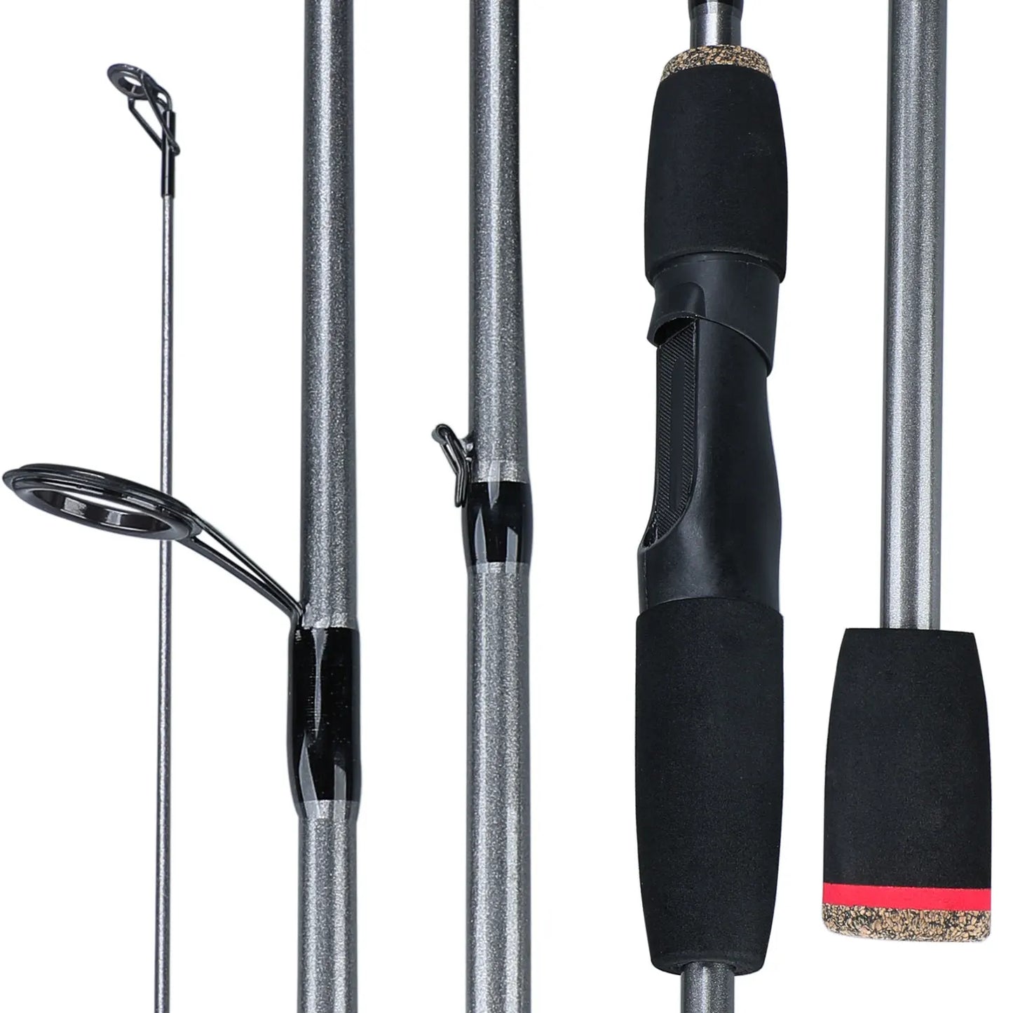 Sougayilang 5 Section Spinning Rod Ultralight Glass Fiber Travel Fishing Rods