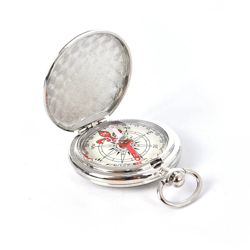 Pocket Watch Flip Compass Portable Hiking Navigation Compass Compass Keychain