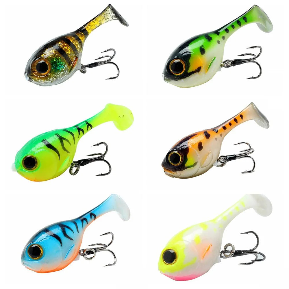 Deraball Soft Lure Balloonfish 60mm 9.7g Silicone Bait With Hook For All Fish
